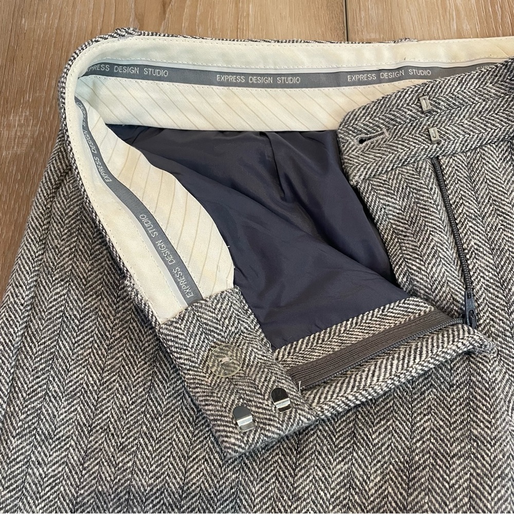 Express Editor Wool Blend Trouser Pant - image 5